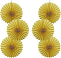 Yellow Birthday Decorations,DIY Yellow Paper Fans Hanging Decoration ,Party Supplies Party Fans 16in, Wedding Graduation Events Accessories 30 Color DIY Set （Yellow）