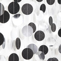 Black-Silver Birthday Graduation Party-Decorations Streamers - 52Ft Hanging Paper Garland Banner,Bachelorette Wedding Baby Bridal Shower New Years Supplies Backdrop Decor Hugtmr