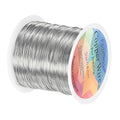 0.4mm Jewelry Wire, 26 Gauge 328FT Craft Wire Copper Beading Wire for Jewelry Making/Planting/Weaving/DIY Crafting, Soft Metal Wires [100M, Silver White]
