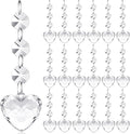 Nuenen 100 Pcs Hanging Crystals for Centerpieces Acrylic Chandelier Garland Beads Strands Prism Decorations Clear Teardrop Chandelier Crystals Pendant Wedding Home Garden Outdoor Ornaments(Heart)