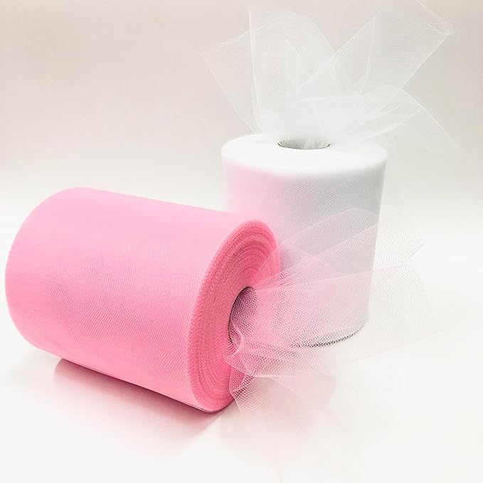 Lavender Tulle Fabric Rolls 6 Inch by 100 Yards (300 feet) Tulle Roll Spool Fabric for DIY Tutu Skirt Baby Shower Birthday Party Wedding Decorations Christmas Craft Supplies (Lavender)