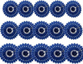 15pcs 6'' 8'' 10'' Royal Blue Paper Fans Decorations Round Tissue Paper Fans Hanging Paper Fans Set Party Paper Honeycomb Fans Decorations for Party Birthday Wedding Events