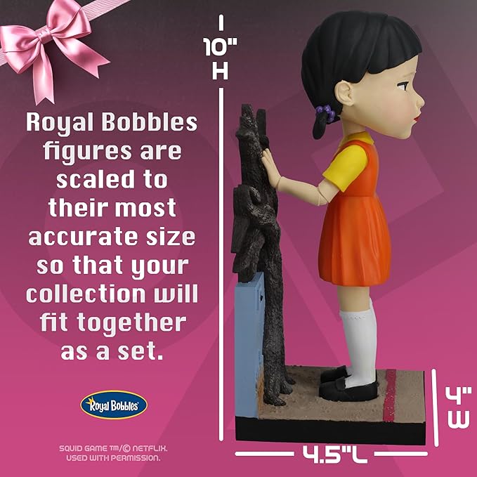 Royal Bobbles Squid Game Young Hee Doll Collectible Bobblehead Statue - 10 Inches Tall - Premium Polyresin Figure