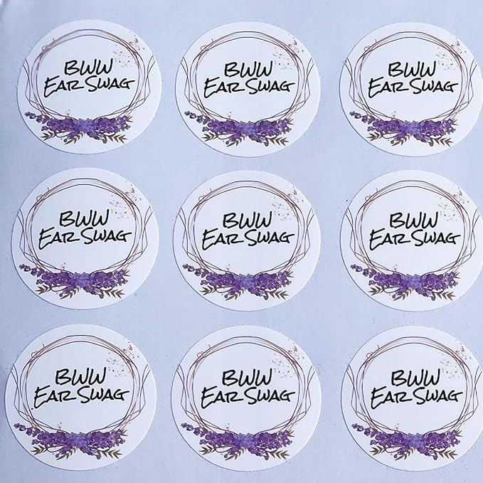 Custom Stickers for Weddings, Birthdays & Businesses - Personalized Labels with Your Logo - Waterproof, Fade and Heat Resistant - Pack of 100-1000 (Wreath H, 3 Inch)