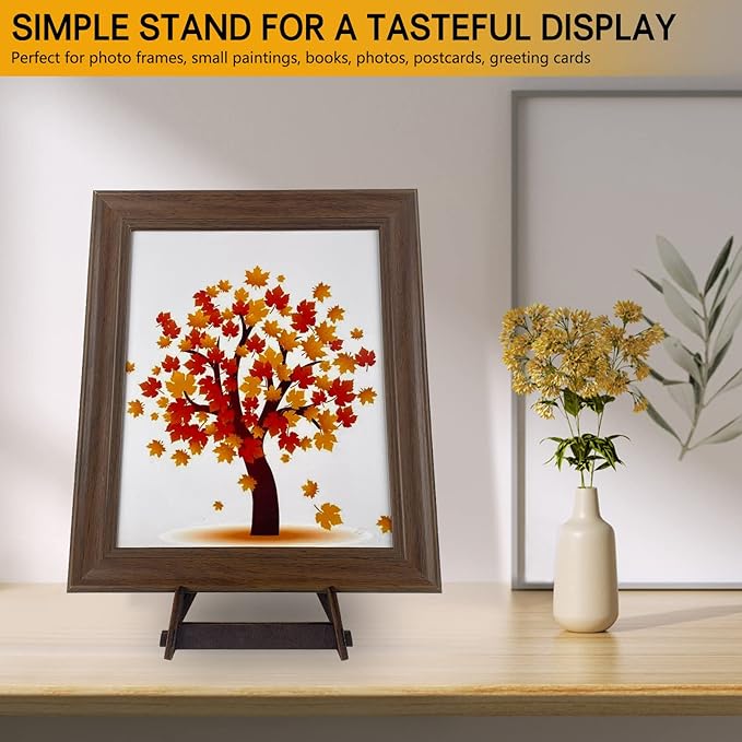 13 Inch Wooden Display Stand - Picture Frame, Easel, Book, Plate Holder (1PCS)