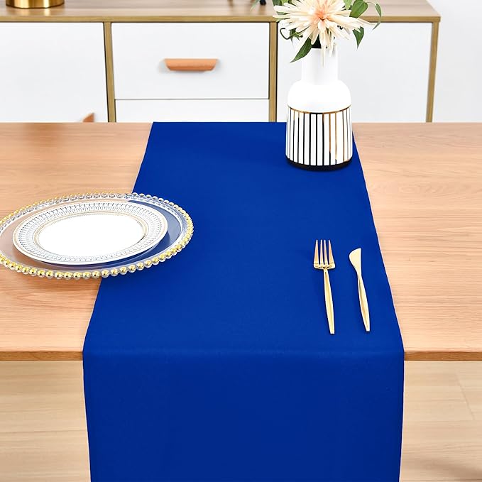 Farmhouse Blue Table Runner Dining Table Runners 60 Inches Long Coffee Table Runner for Dresser Living Room Bedroom Holiday Party Banquet 12X60 Inch