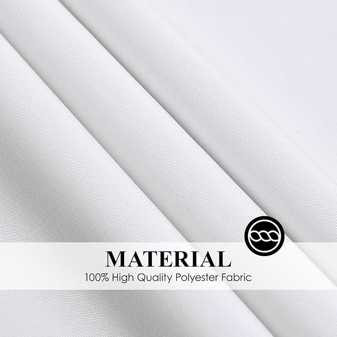 Round Tablecloth 120 Inch 10 Pack White Tablecloths Washable Decorative Linen Polyester Table Clothes Cover for Dining Table Banquets Buffet Parties and Wedding