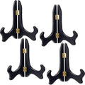 Tatuo 4 Packs Wooden Display Stand Decorative Plate Stands for Display Picture Frame Holder Easels