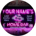 ADVPRO Personalized Your Name Custom Home Bar Beer Established Year Dual Color LED Neon Sign White & Purple 12 x 8.5 Inches st6s32-p1-tm-wp
