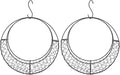 Air Plants Holders Wire Wreath Frame Hanger, 11 inch Moon Shape Wreath Form Hanging Plant Holder Metal Hanging Orchid Planter Plant Basket Holder, Succulent Wire Wreath Frame with Hook (Pack of 2)