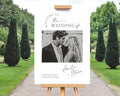 Modern Photo Wedding Welcome Sign, Minimalist To The Wedding Of Signs