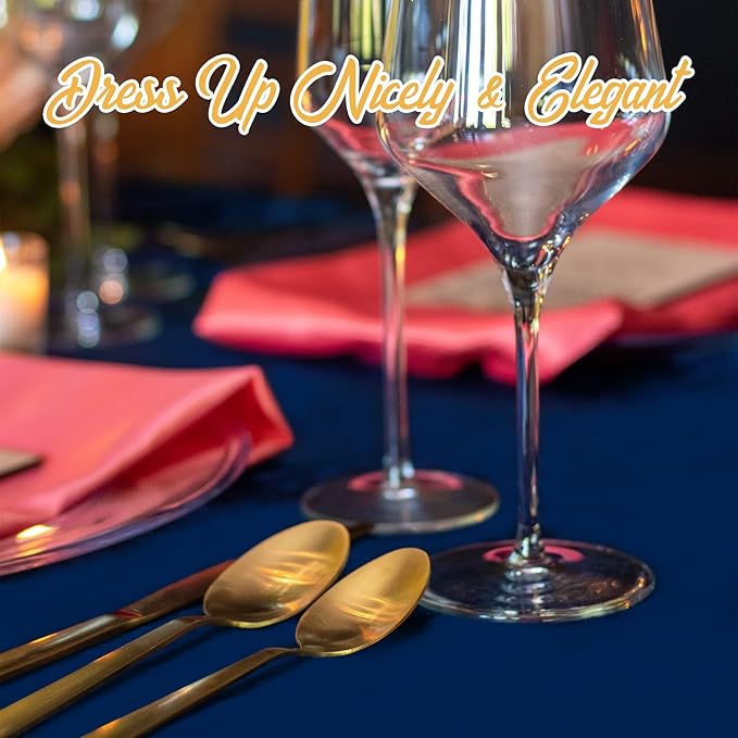 BRILLMAX 6 Pack Navy Blue Round Tablecloths 90 Inch - Circle Bulk Linen Polyester Fabric Washable Table Cloth Cover for Wedding Reception Banquet Birthday Party Buffet Restaurant