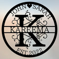 Personalized Last Name Metal Signs - Custom Metal Signs - Split Letter Monogram - Family Sign- Wall Art - Outdoor Wall Decor - Housewarming Gift for Couple - Personalized Wedding Gift