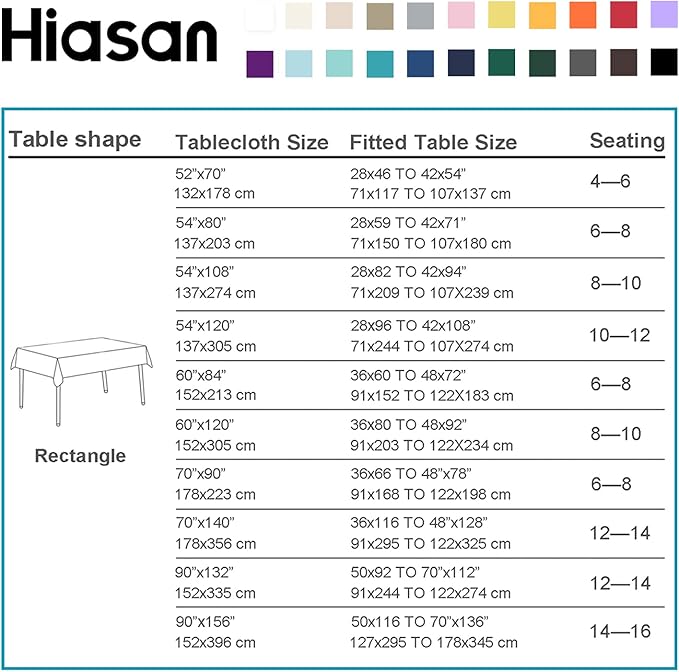 Hiasan Yellow Tablecloth for Rectangle Tables - Waterproof and Spillproof Washable Fabric Table Cloth for Dining Room Kitchen Party, 52 x 70 Inch