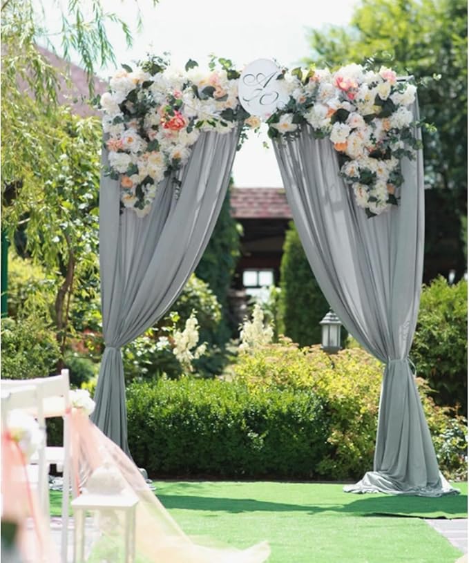 10 x 7 Feet New Dark Grey Backdrop Curtain for Partie, Background Curtains for Photoshoot, Birthday, Wedding, Halloween, Thanksgiving, Christmas, New Year Party Decorations 5Ft x 7Ft, 2 Panels