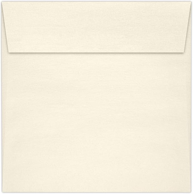 LUXPaper Square Invitation Envelopes | Peel & Press | 3 1/4" x 3 1/4" | Champagne Metallic | 80lb. Text | 50 Qty