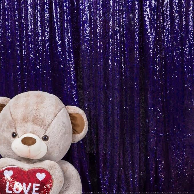 JYFLZQ Purple Sequin Backdrop Curtains 8ft x 8ft 1 Panel Glitter Photo Booth Backdrops Sparkly Photography Background Drapes for Parties Wedding Bridal Showers