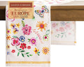 Maison d' Hermine Table Runner 100% Cotton Single Layer Table Runners 108 inches Long Decorative for Home Dining Party Wedding Bridal Shower Spring Summer (Happy Florals - Sweety, 14.50" x 108")