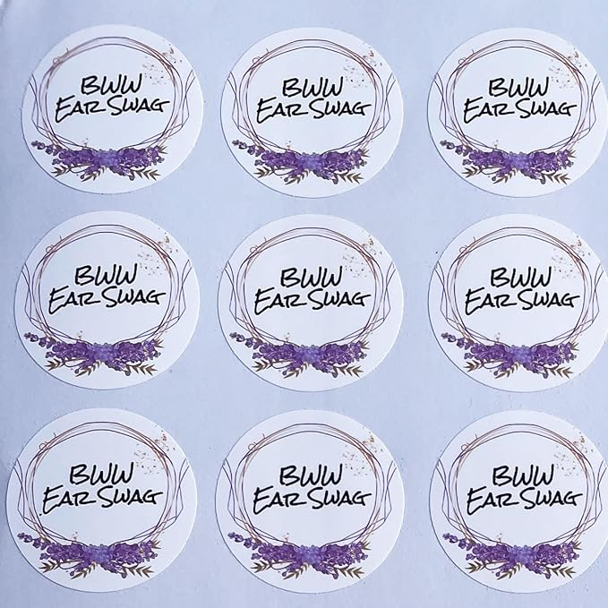 Custom Stickers for Weddings, Birthdays & Businesses - Personalized Labels with Your Logo - Waterproof, Fade and Heat Resistant - Pack of 100-1000 (Wreath P, 2.5 Inch)