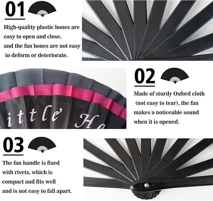 Custom Fans with Your Photo/Text - 13 Inch Personalized Folding Hand Fan for Line Dancing, Weddings, Parties | Decorative Gift for Women, Church Events & Dance Performances (180, 13 Inch)