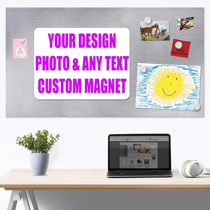KETABAO – 15" Custom Hexagon Refrigerator and Car Magnets - Personalize with Photos of Your Home, Office and Vehicle