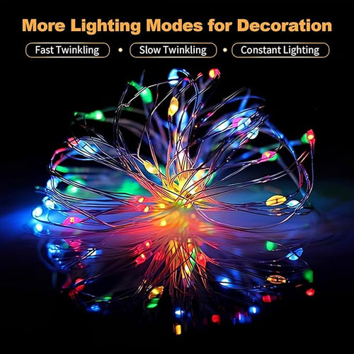 20 Pack Multi-Color LED Fairy Lights Battery Operated,7FT 20 LED Waterproof Mini Twinkle String Lights Battery Powered for Christmas Mason Jars Party,Multicolor