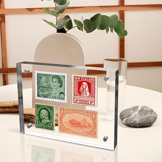 8x10 Inches Acrylic Picture Frames 1 Pack, Double Sided Magnetic Photo Frames,Free Standing on Desk or Table Clear Picture Frames