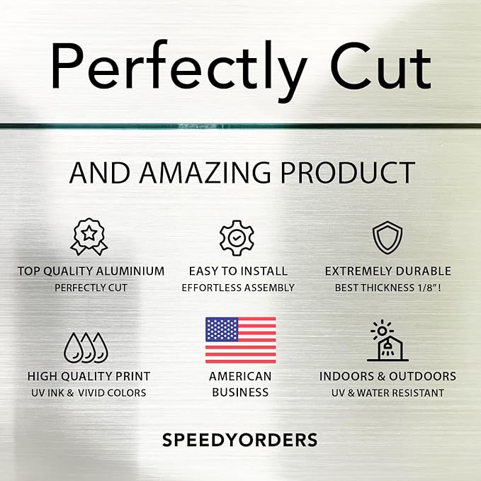 Custom Outdoor Metal Sign - Personalized Aluminum Safety and Business Signs, Waterproof, Silver Brushed Metal, 7x7 In