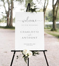 Wedding Welcome Sign, Welcome To Our Wedding Sign,12" x 18" (Small), 27" (Medium), 36" (Large), Plastic, Modern, Pole Mount, Weather