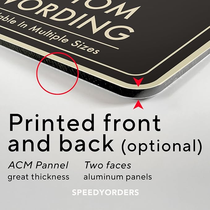 Custom Decorative Metal Sign - Personalized Aluminum, Customized Driveway Sign, Black Charcoal 12x12 In