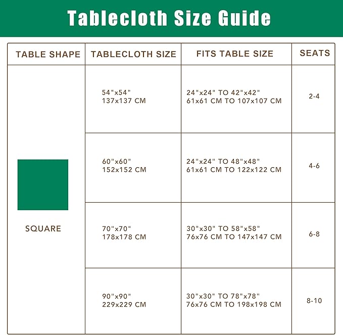 Biscaynebay Fabric Square Tablecloths 54x54 Inches, Light Blue Water Resistant Spill Proof Table Cloth Small Card Folding Table Covers Linen for Dining, Kitchen, Wedding and Parties, Machine Washable