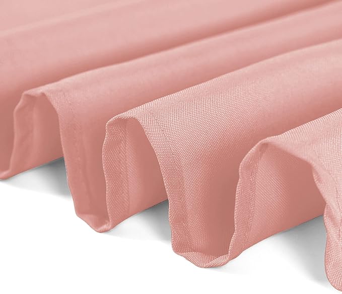 60 inch Round Tablecloth Washable Polyester Table Cloth Decorative Table Cover for Wedding Party Dining Banquet（60 inch,Dusty Pink）