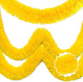 50 Feet Macaron Yellow Christmas Tinsel Garland, Metallic Foil Twist Banner Wall Hanging Tinsel Streamers Backdrop for Parade Floats, Christmas, Mother's Day, Birthday Party Decorations(2in x 50ft)