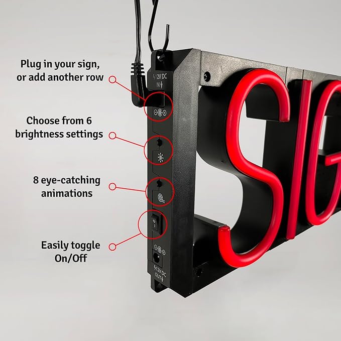 SpellBrite GROWLERS Sign | Beer-Related Sign with Neon Look, White LED Light Source | 33.0" x 6.3"