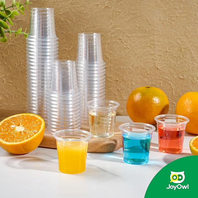 1200 pack 1 OZ Plastic Shot Glasses, Mini Disposable Shot Cups for Party, Events, Whiskey and Wine Tasting