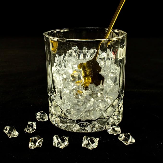 820 PCS Clear Fake Ice,0.43x0.55 Inch,1.1 lbs Acrylic Crystal Gemstones for Decoration, Photography, Vase Filling, and Parties,Non-Toxic and Reusable