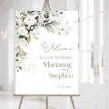 Personalized Wedding Welcome Sign, Flowers Wedding Welcome Sign, Wedding Welcome Sign, Custom Wedding Sign, Welcome To Our Wedding Sign, Flowers Wedding Board, Wedding Decorations Signs # 11