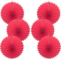 Red Birthday Decorations,DIY Red Paper Fans Hanging Decoration ,Party Supplies Party Fans 16in, Wedding Graduation Events Accessories 30 Color DIY Set （Red）