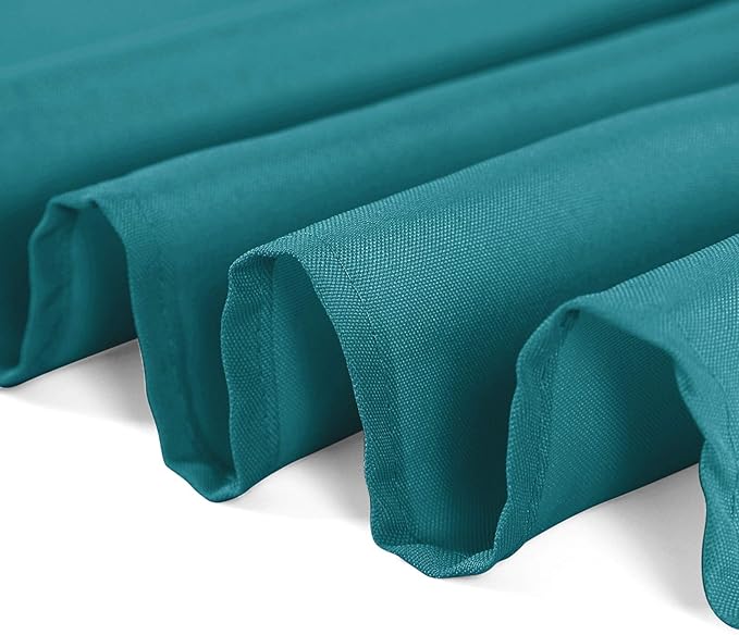 120 inch Round Tablecloth Washable Polyester Table Cloth Decorative Table Cover for Wedding Party Dining Banquet（120 inch,Teal）