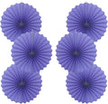 BARTHEW Purple Party Decorations,Purple Bridal Shower Decorations,Halloween Decor Events Accessories,Retirement Decorations Paper Fans Bulk 16in,Anniversary for 30 Color DIY Set(Purple)