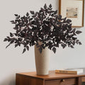 Fall Decor，Fall Stems,Artificial Cimicifuga Stems,6-Pack 32 Inch,Purple Fall Foliage Spray for Tall Vase,Farmhouse Thanksgiving Mantel Centerpiece Halloween Decor Arrangements