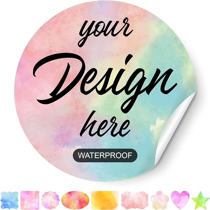 Personalized Labels - Custom Stickers With Any Design, Image, Logo, Text for Business, Thank You Labels (Circle, 3"x3", 100 Labels)