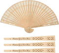 100Pcs Wedding Fans Personalized Folding Hand Fans Custom Sandalwood Wedding Fans with Organza Bags Wedding Party Favor Wedding Fans for Guests (200)