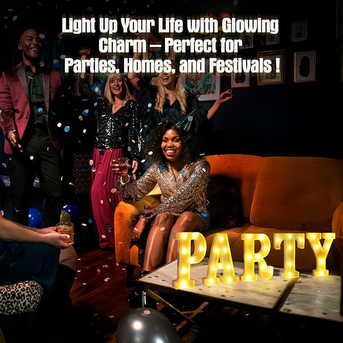 Light Up Letter J,LED Sign Marquee Letters 26 Alphabet for Party Birthday Name,Wedding,Christmas Decorations,Personalized Name Sign Letters for Centerpieces Table and Wall Decor