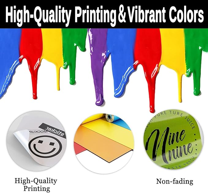 Custom Stickers for Weddings, Birthdays & Businesses - Personalized Labels with Your Logo - Waterproof, Fade and Heat Resistant - Pack of 100-1000 (Wreath P, 3.5 Inch)