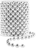 Faux Silver Pearl Beads Garland - 10mm Christmas Tree Beads 11 Yards Silver Pearl Strands Spool Pearl String Bead Roll for Wedding Party Christmas Tree Decoration(10mm 11Yards, Silver)
