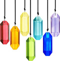 HDCRYSTALGIFTS 7pcs Crystal Suncatcher Prisms 3'' Indoor Window Hanging Ornament Rainbow Glass Prism Sun Catcher Decor for Home Garden Healing Crystals