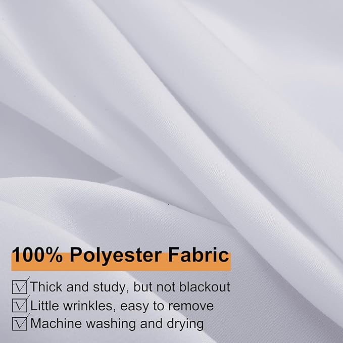 40ft x 10ft Thick Champagne Backdrop Curtains for Parties, 8 Panels 5ft x 10ft Non See Through Champagne Polyester Wedding Drapes Photo Backdrop for Birthday Party Graudation Photography Home Decor