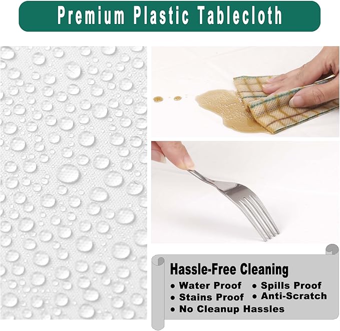 Silver Plastic Tablecloths 2 Pack Dark Gray Disposable Table Covers 54 x 108 Inch Bridal Shower Party Tablecovers PEVA Galaxy Grey Table Cloths for Picnic Birthday Wedding 8 ft Rectangle Table Use