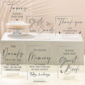 Weysat 6 Pcs Clear Acrylic Wedding Signs for Reception and Ceremony 5'' x 7'' Wedding Signage with Stand in Loving Memory Table Decorations Cards and Gifts Guestbook Reserved Table Sign(Classic Style)